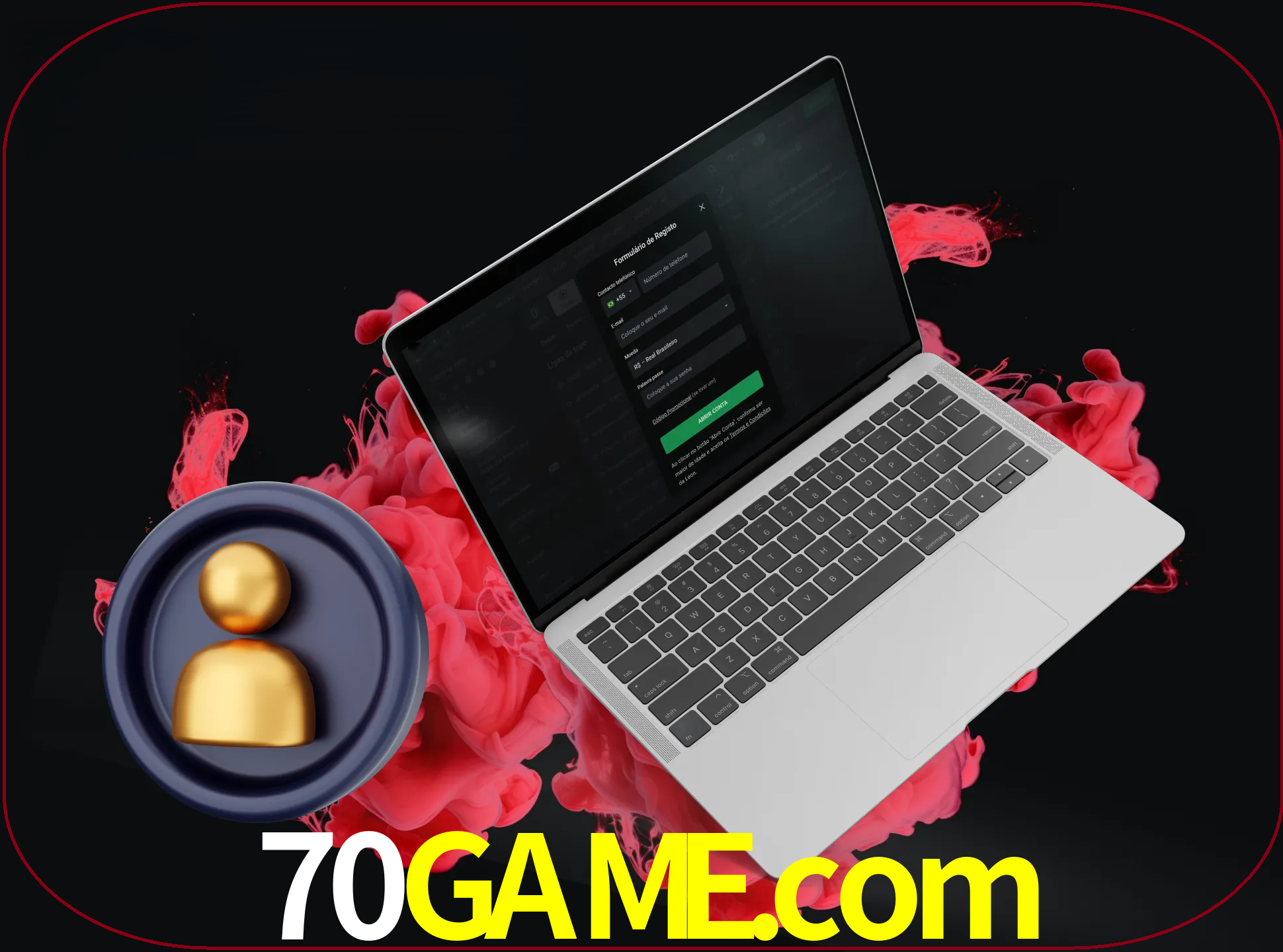 No cabeçalho do site 70game, clique no botão que o levará a um formulário especial onde terá de introduzir as suas informações actuais.
