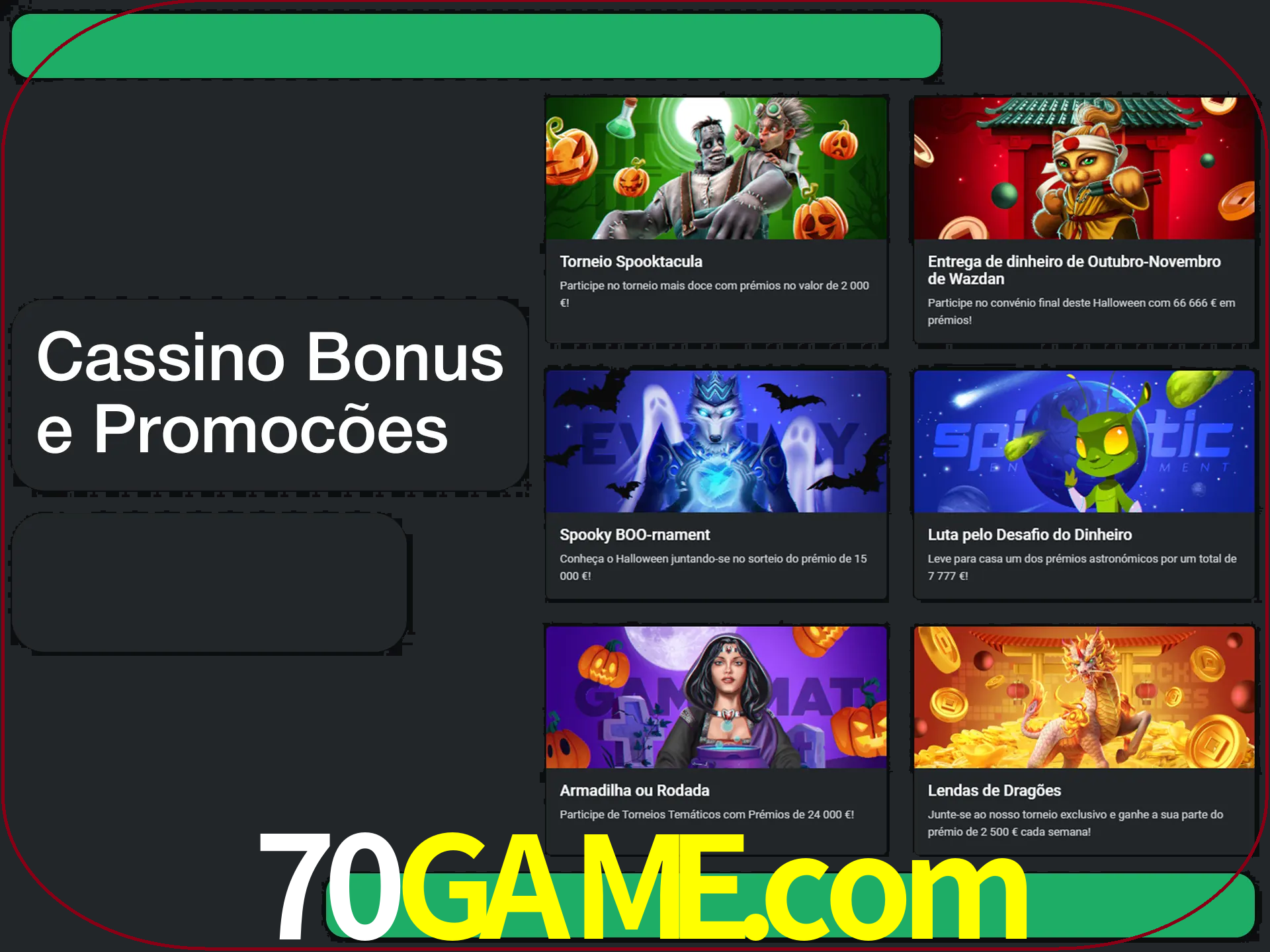 Verifique se há novos bônus de cassino para reivindicar.