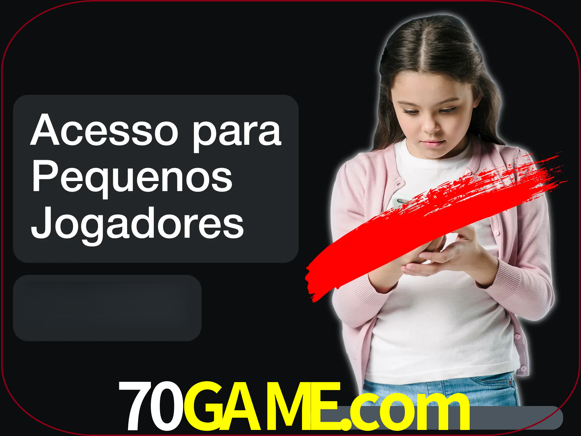 As crianças não podem jogar jogos de cassino.