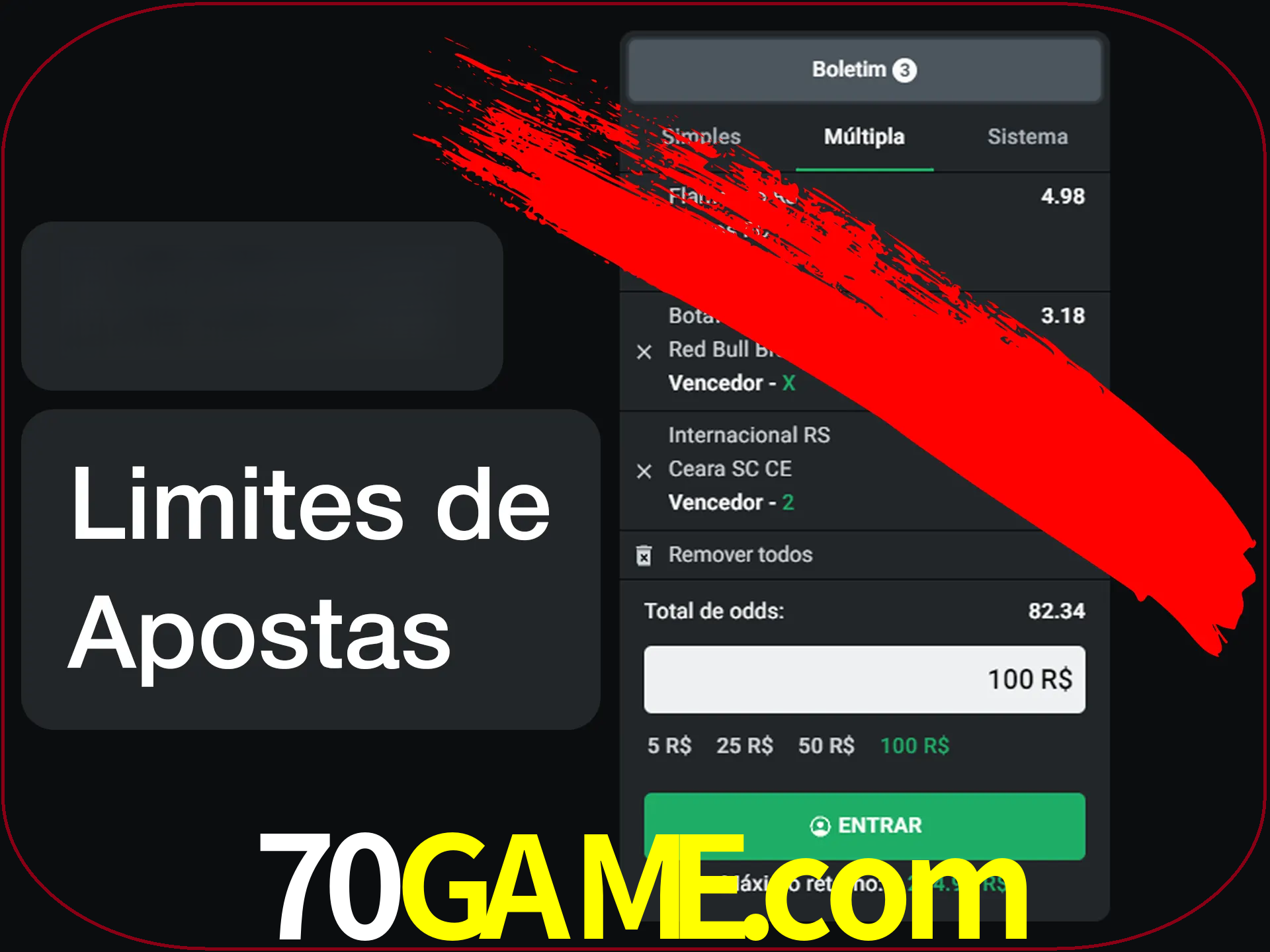 Não faça apostas loucas.